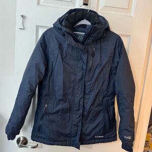 L.L. Bean Women's navy blue Insulated heavy weatherproof Jacket XS Pet